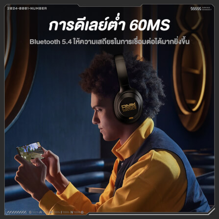 หูฟังเกมมิ่งไร้สาย Onikuma GT811 มาพร้อมระบบลดเสียงรบกวนคู่ - สีดำ_10